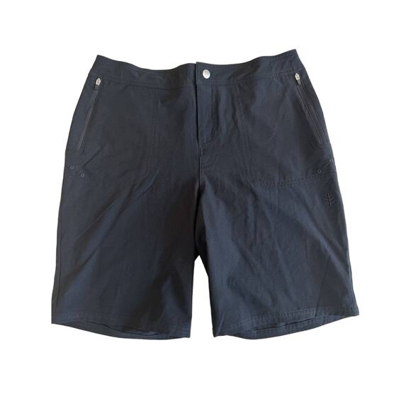 Coolibar Womens Schooner Boardshorts Shorts Black Sun Protection, UPF 50, Size 6 - Picture 1 of 6